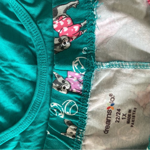 2pc PJ’s LS oversized Tee with leggings from Women Within Size 1X - Picture 3 of 4